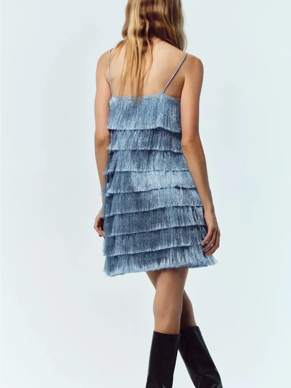 Zara Fringed Mini Dress - Picture 10 of 16